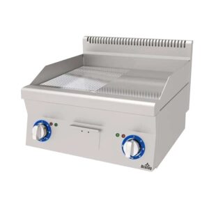 Atalay 600 Seri Yarı Nervürlü Krom Pleyt Izgara Set Üstü Elektrikli 60x60 Cm