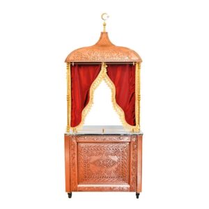 Ateşe EKG90 Eren Kahveci Güzeli Sunum Arabası, 90x60x255 cm, Bakır Kaplama