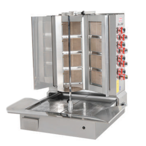 Himaksan 5+5 Radyanlı Alttan Motorlu Döner Ocağı, Doğalgazlı, V Model HMK-AMDNG V 5+5