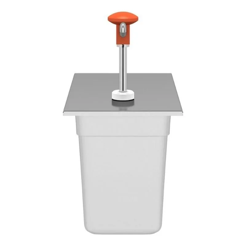 Kalando KD-002 Basmalı Sos Pompası Paslanmaz GN 1/3 7.25 L Turuncu