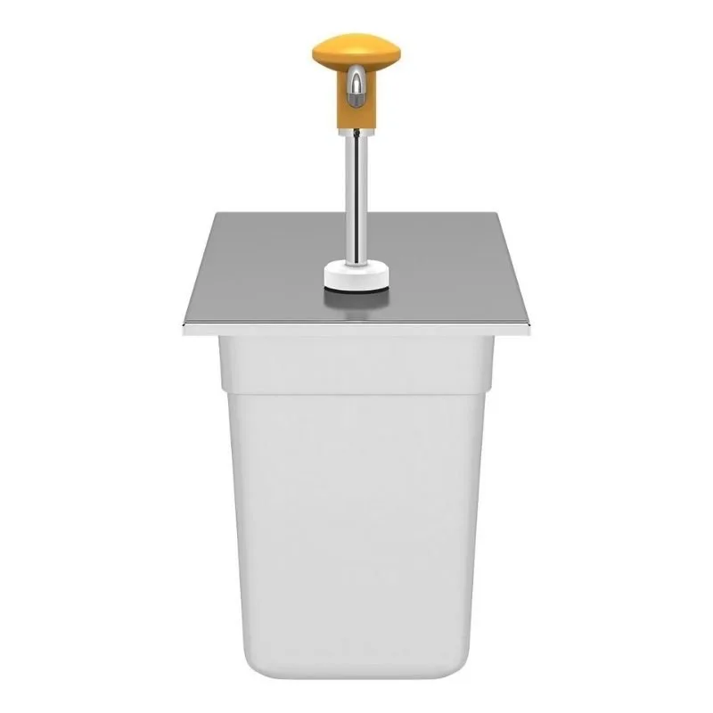 Kalando KD-002 Basmalı Sos Pompası Paslanmaz GN 1/3 7.25 L Sarı