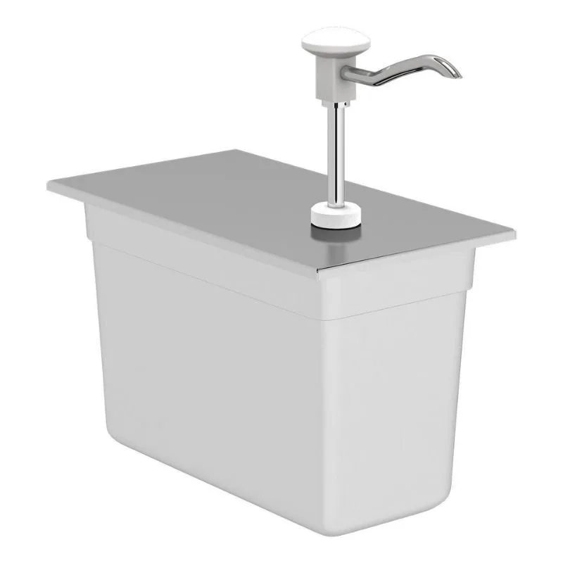 Kalando KD-002 Basmalı Sos Pompası Paslanmaz GN 1/3 7.25 L Beyaz