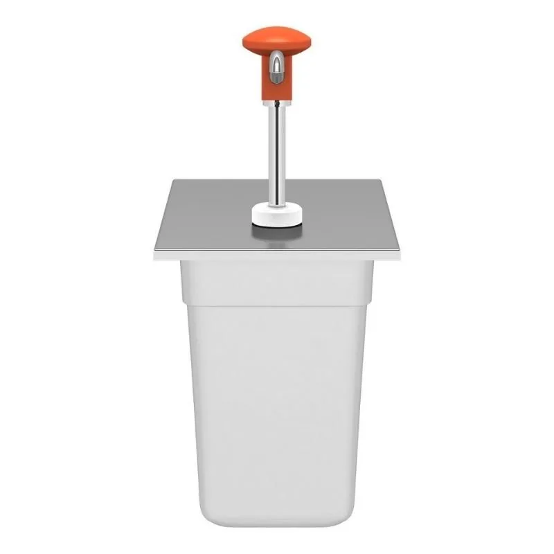 Kalando KD-002 Basmalı Sos Pompası Paslanmaz GN 1/4 5.25 L Turuncu