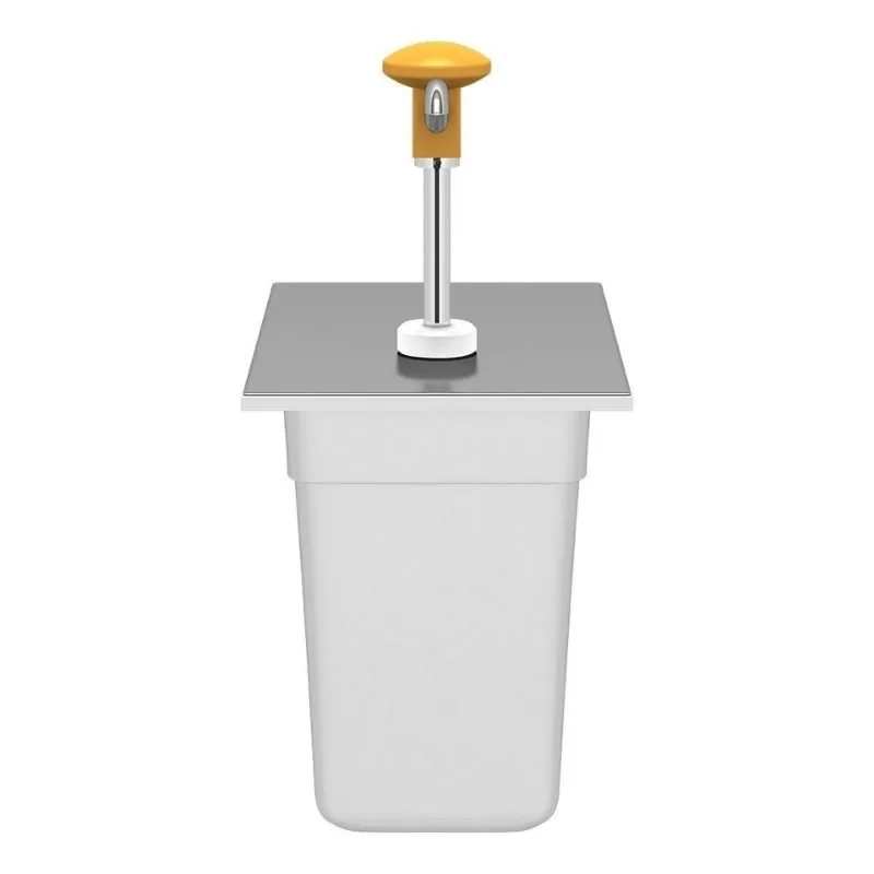 Kalando KD-002 Basmalı Sos Pompası Paslanmaz GN 1/4 5.25 L Sarı