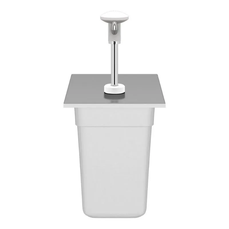 Kalando KD-002 Basmalı Sos Pompası Paslanmaz GN 1/4 5.25 L Beyaz