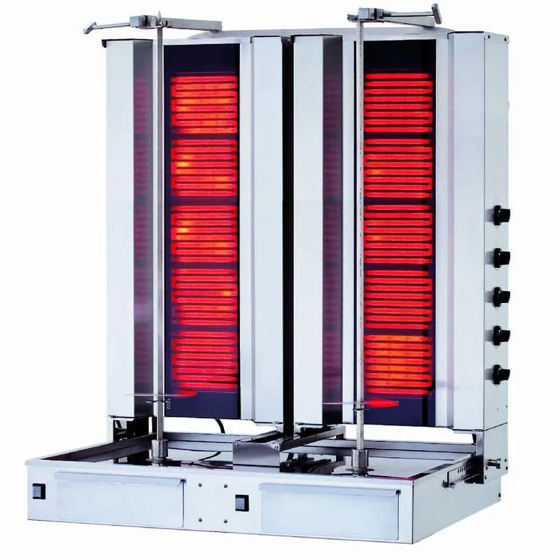 Kalitegaz 5+5 Radyanlı Alttan Motorlu Döner Ocağı, Elektrikli, İkiz Model KLG172T