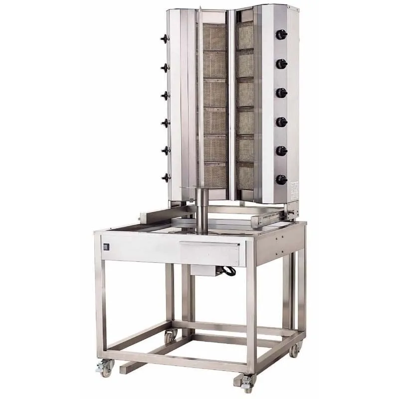 Kalitegaz 6+6 Radyanlı Alttan Motorlu Döner Ocağı, Gazlı, Arabalı V Model KLG 226-VA