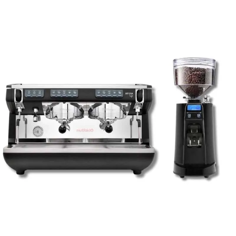 Nuova Simonelli Appia Life 2 Gruplu Kahve Makinesi Seti, Siyah, 2 Parça