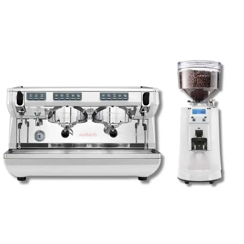 Nuova Simonelli Appia Life 2 Gruplu Kahve Makinesi Seti, Beyaz, 2 Parça