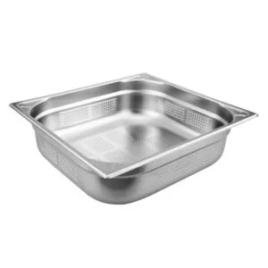 Öztiryakiler Delikli Gastronorm Küvet, Köşe Desenli GNP 2/3x40, 32,5x35x4 cm