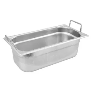 Öztiryakiler Saplı Gastronorm Küvet, Köşe Desenli GH 1/3x150, 17x32,5x15 cm