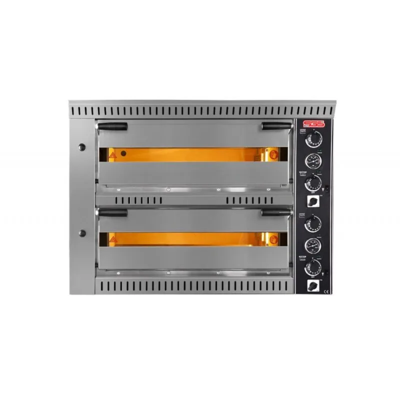 SGS PO 70105 DE Ø 34 Cm 6+6 Tava Kapasiteli Pizza Fırını Üstten Açılmalı Kapak