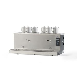 Ateşe Cappadocia Smart Plus Elektrikli 6 Demlikli Çay Kazanı, 30+30 L İnox