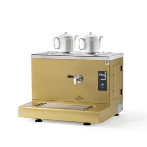 Ateşe Cappadocia Smart Plus Elektrikli Gold 2 Demlikli Çay Kazanı, 30 L