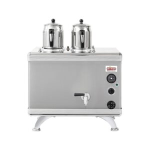 Ateşe Gold Compact Otomatik Gazlı Elektrikli İnox 2 Demlikli Çay Kazanı, 24 Litre