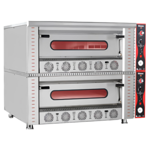 Himaksan Çift Katlı Pizza Fırını, Gazlı, Ø30 cm 4+4 Pizza Kapasiteli HMK-PFS4 878