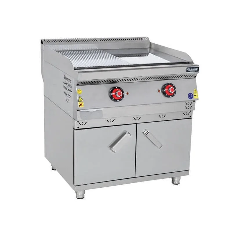 Himaksan Dolaplı Yarı Nevrürlü Pleyt Izgara, Elektrikli, 80x70 cm HMK-DIEN 878