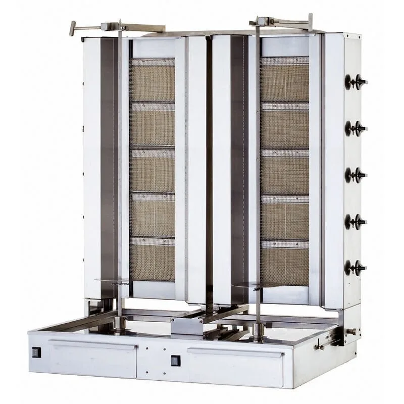 Kalitegaz 5+5 Radyanlı Alttan Motorlu Döner Ocağı, Gazlı, Hareketli Gövde, İkiz Model KLG 225-T