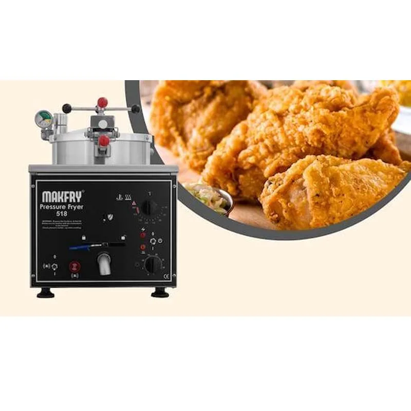 Makfry Set Üstü Basınçlı Fritöz, 8 Litre