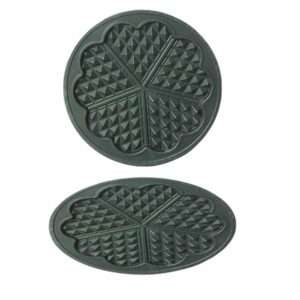 Omake Yuvarlak Waffle Makinası Kalıbı Kalpli