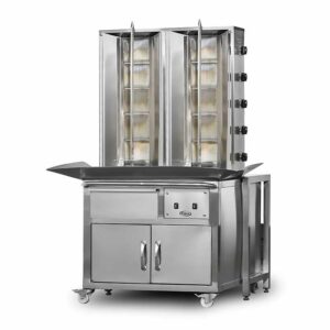 Pimak 5+5 Radyanlı Arabalı Döner Makinası Gazlı