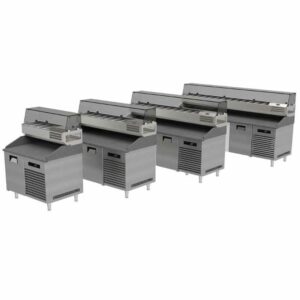 Portabianco PZAG- 480 4 Kapılı Pizza Hazırlık Buzdolabı, Granit Tabanlı, 40x60 Tepsi Uyumlu