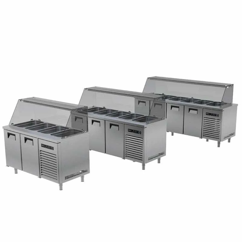 Portabianco SBHG- 3N70 Soğuk Servis Buzdolabı Camlı, 3 Kapılı, 304 Kalite