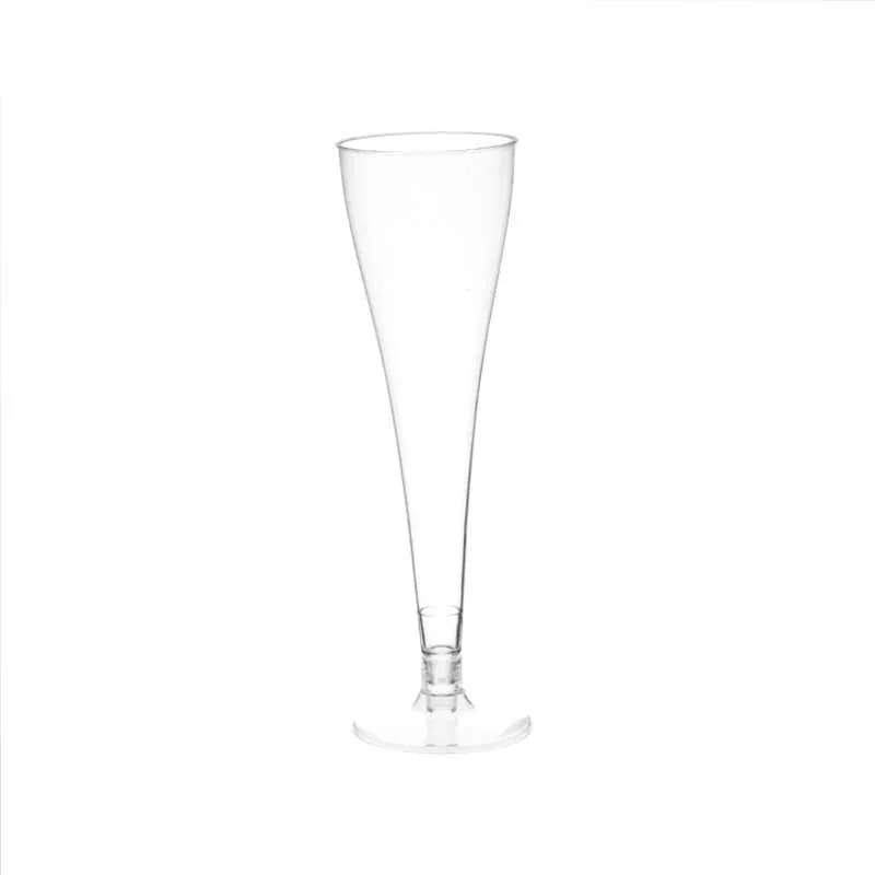 Rubikap Tek Kullanımlık Şampanya Bardağı, 120 ml Şeffaf