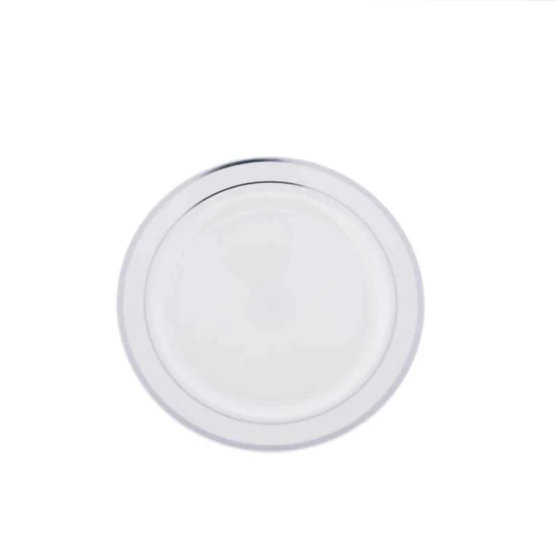 Rubikap Tek Kullanımlık Tabak, 23 cm Beyaz Sılverlıne Baskılı