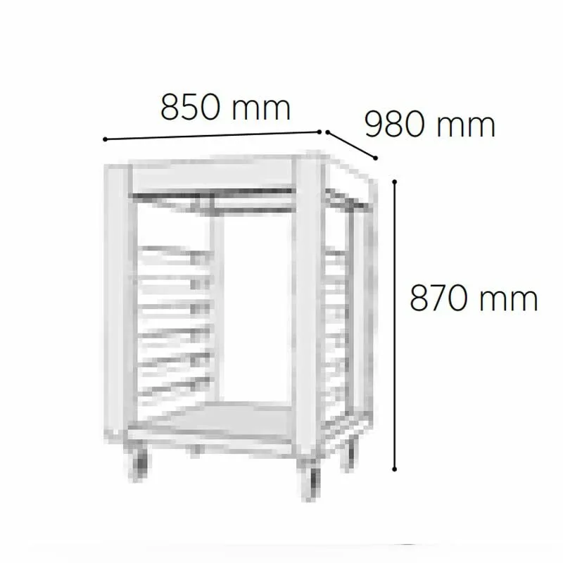 Venarro DEF-PYA 4-6 Tepsili Patisserie Fırın Alt Standı, 6-40x60 Mıglıore Serisi