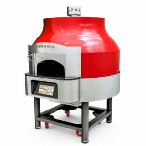Venarro DYK-08 Döner Tabanlı Gazlı Pizza Fırını, Kırmızı, Ø 300 mm 9 Pizza