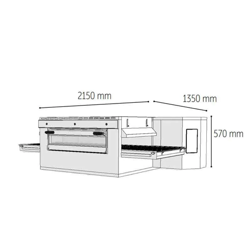 Venarro DYK-1730E Konveyörlü Pizza Fırını Elektrikli, 115 pizza/saat