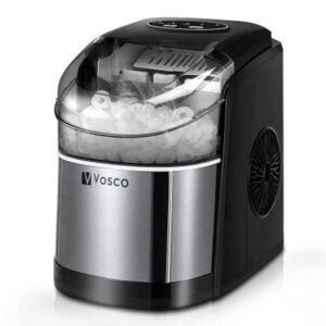 Vosco VSCB-12B Ev Tipi Buz Makinesi, 12 Kilogram/Gün Kapasiteli, Siyah