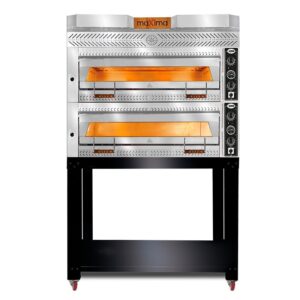 GMG Maxima PEF S Serisi Çift Katlı Taş Tabanlı Pizza Fırını, 9+9 Kapasiteli