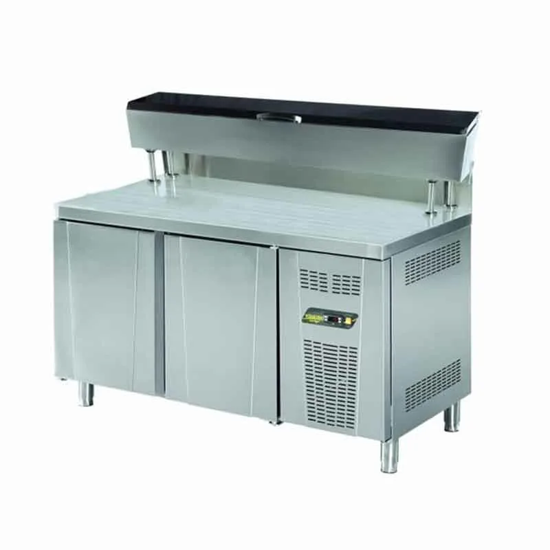 Gtech MUR-73HL Gastronom Seri Basic Line Entegre Make-Up Üniteli Pizza Hazırlık Buzdolabı 3 Kapılı, 12 x GN1/4