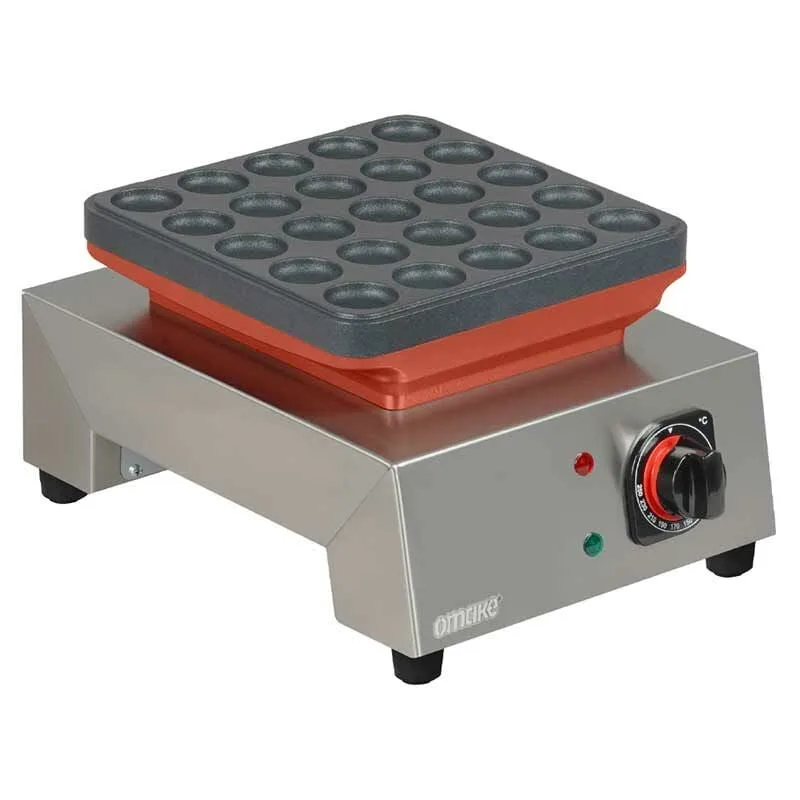Omake Balls Ø3,0 Top Poffertjes Tekli Waffle Makinesi, Elektrikli, Manuel, Zaman Ayarlı