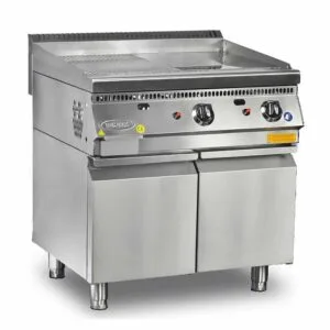 Pimak 70SD-M171-2 Yarı Oluklu Gazlı Pleyt Izgara Alt Dolaplı 80x70 cm