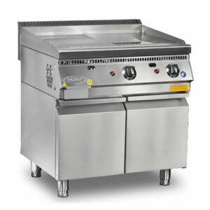 Pimak IZ1/70S-M171-2 Yarı Oluklu Gazlı Pleyt Izgara Set Üstü 80x70 cm