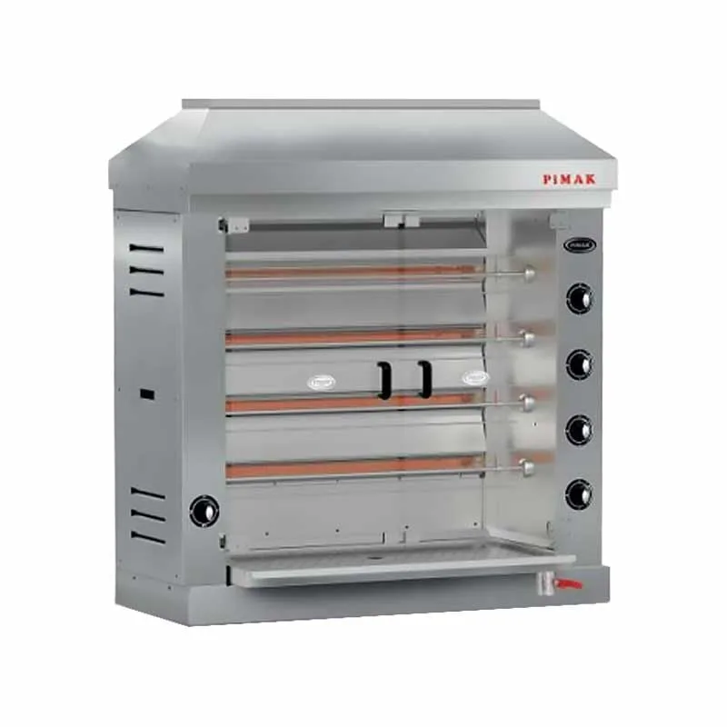 Pimak M003R Radyanlı Piliç Çevirme Makinası 18 Kapasiteli Gazlı