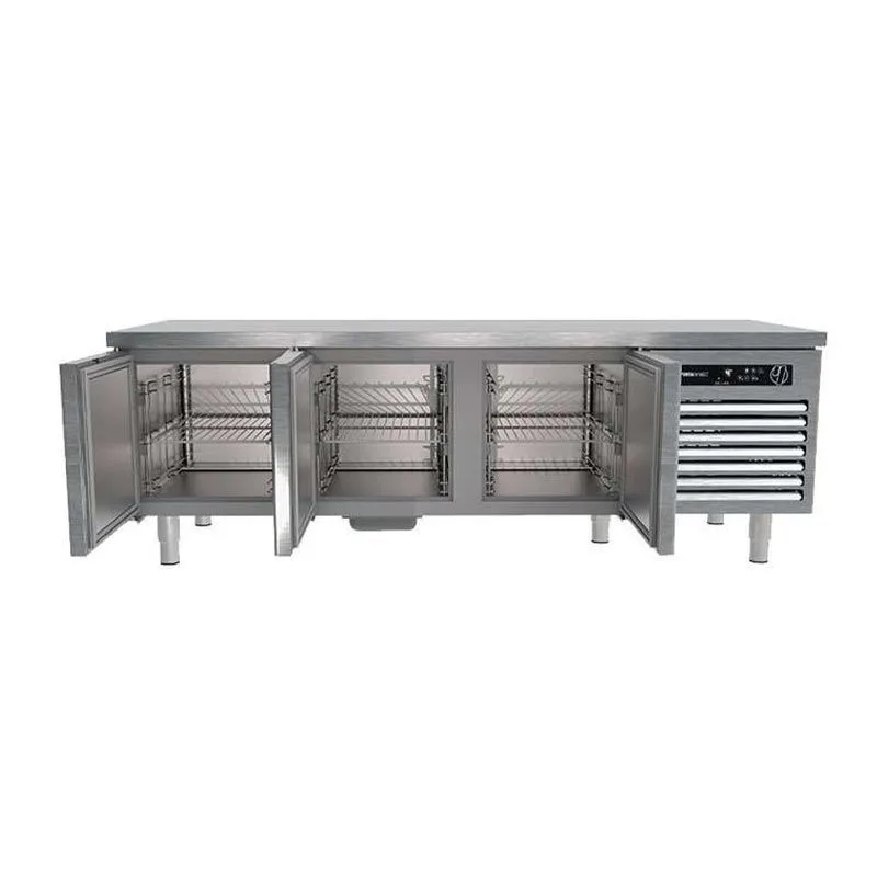Portabianco 3N60 Cihaz Altı Uzun Buzdolabı, 3 Kapılı, 230 lt, 304 Kalite