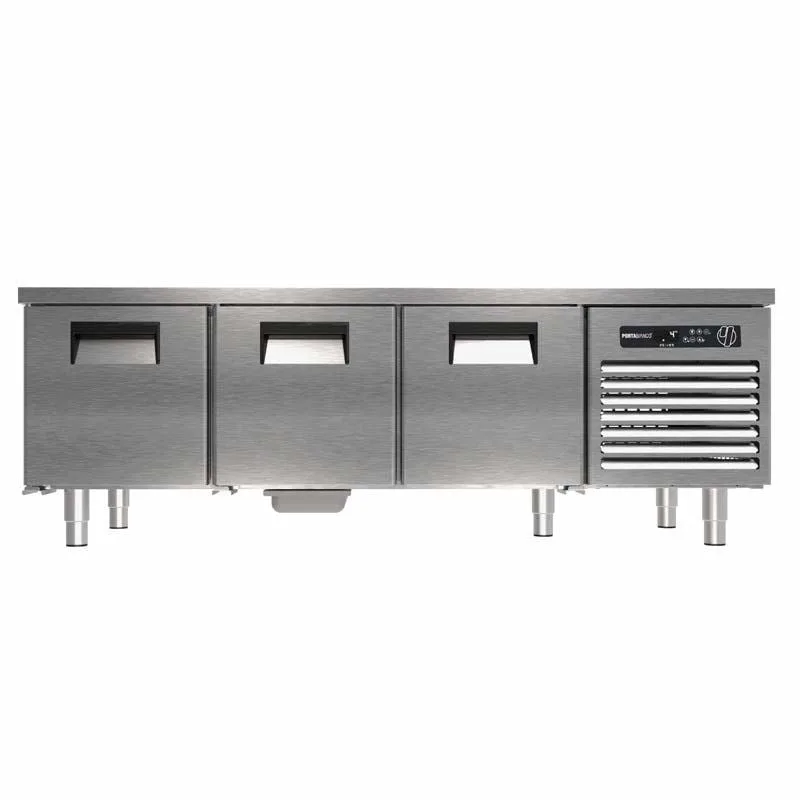 Portabianco 3N70 Cihaz Altı Monoblok Buzdolabı, 3 Kapılı, 280 lt, 304 Kalite