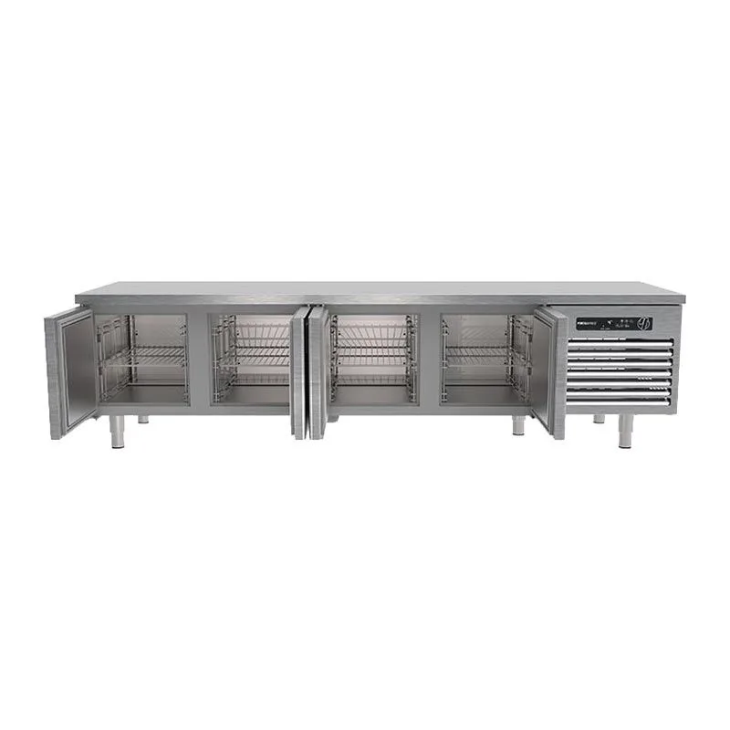 Portabianco 4D60 Cihaz Altı Uzun Derin Dondurucu, 4 Kapılı, 300 lt, 304 Kalite