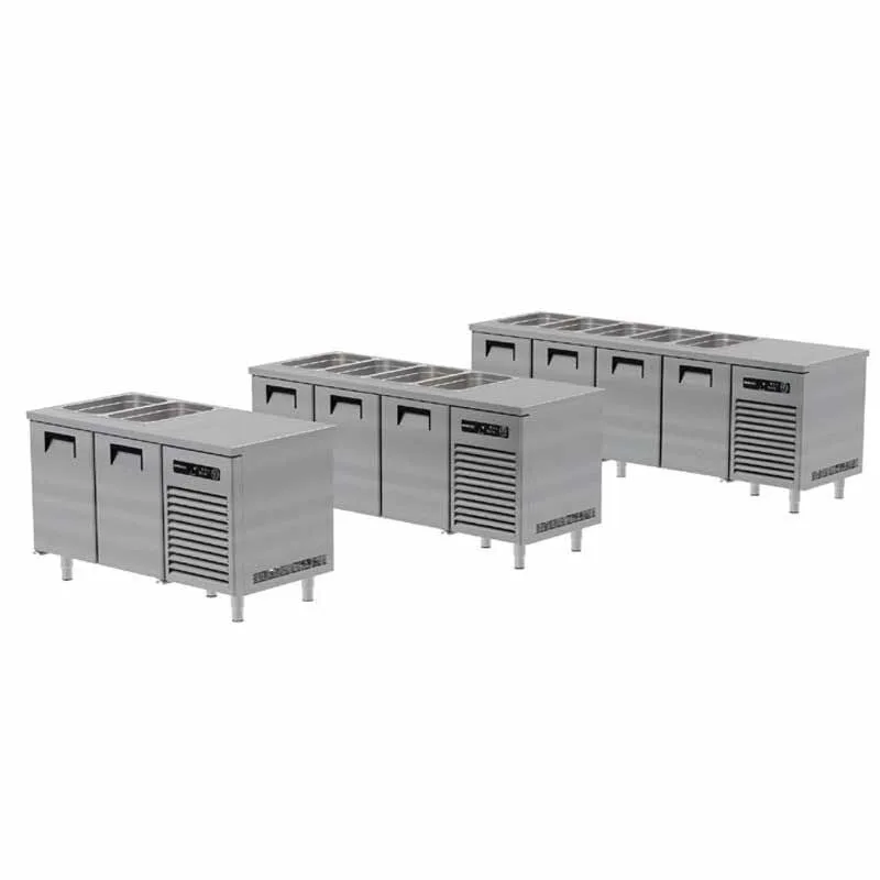 Portabianco ASBH-3N70 Soğuk Servis Buzdolabı, 3 Kapılı, 304 Kalite