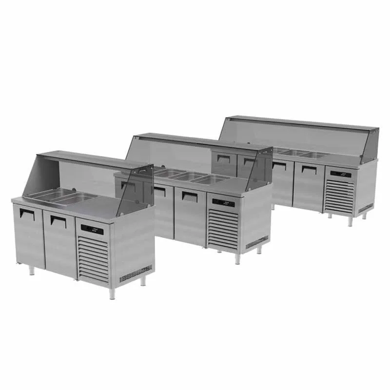 Portabianco ASBHG- 3N70 Soğuk Servis Buzdolabı Camlı, 3 Kapılı, 304 Kalite