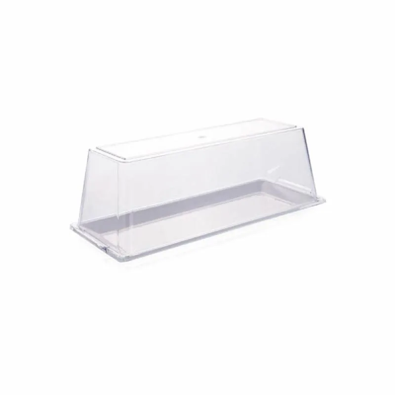 Rubikap Polikarbon Dikdörtgen Tabak Kapağı, 14x34 cm Şeffaf