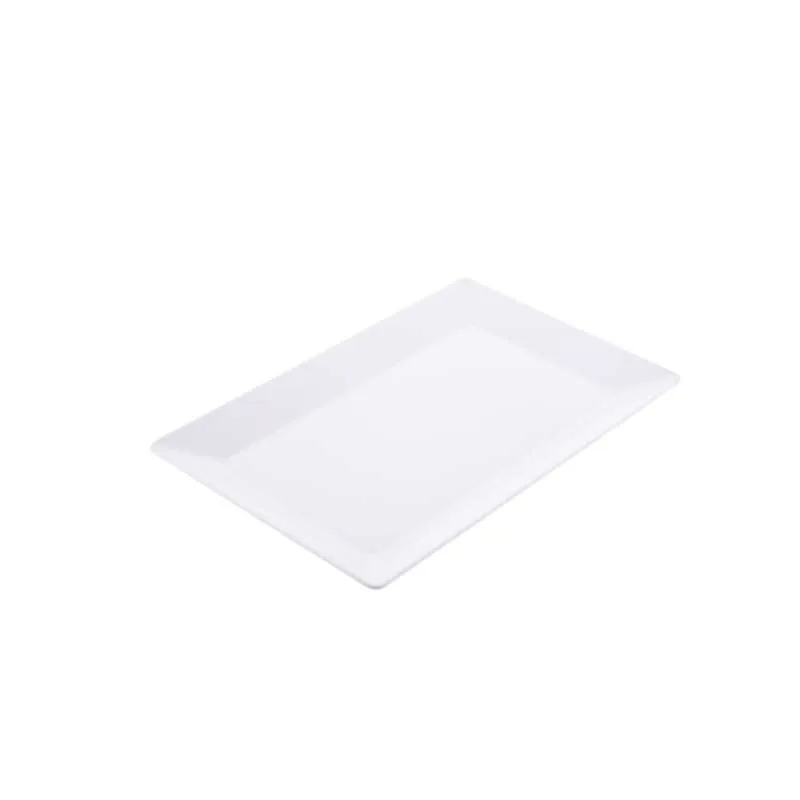 Rubikap Polikarbon Dikdörtgen Servis Tabağı, 18x28 cm Beyaz