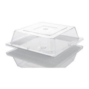 Rubikap Polikarbon Kare Tabak Kapağı, 27x27 cm Şeffaf