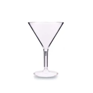 Rubikap Premium Polikarbon Martini Bardağı, 280 ml Şeffaf