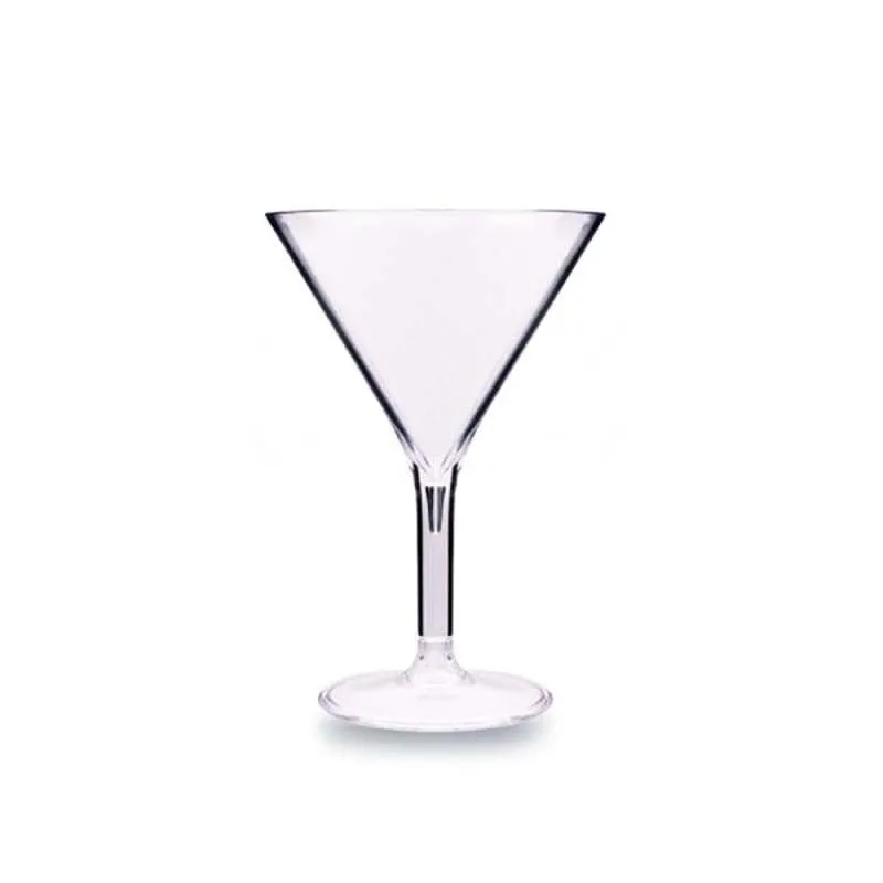 Rubikap Premium Polikarbon Martini Bardağı, 280 ml Şeffaf