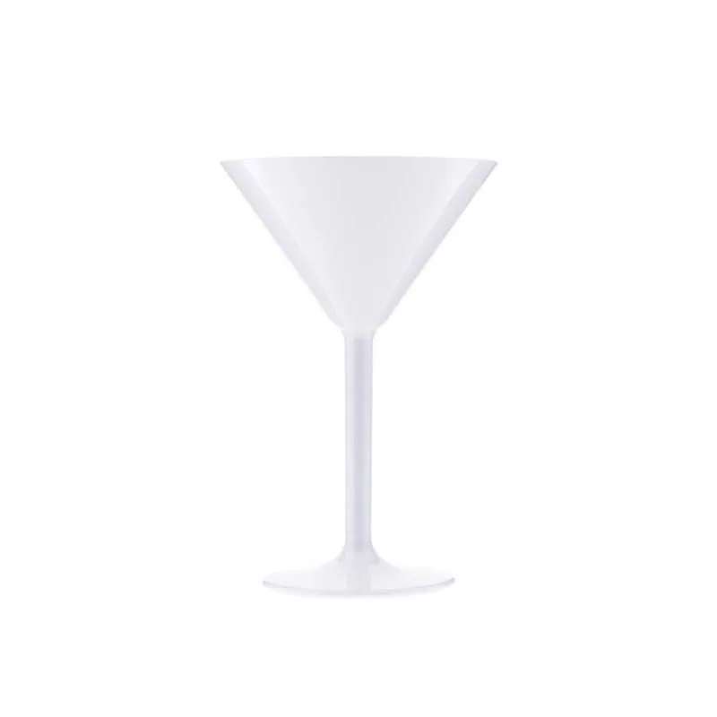 Rubikap Premium Polikarbon Martini Bardağı, 200 ml Beyaz